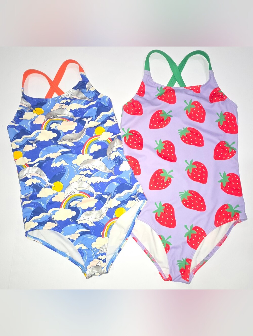 Set Of 2 Mini Boden One-Piece Swimsuits Size 9-10 Years